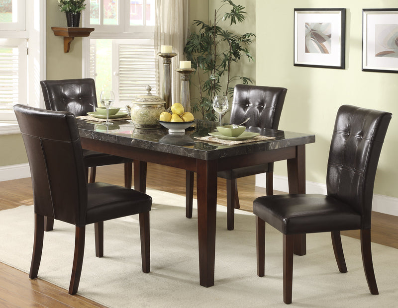 Decatur Dark Cherry Marble - Top Dining Set - DMV FurnitureDining Room Set