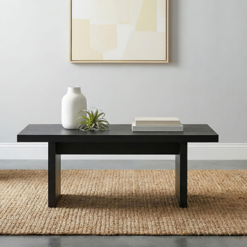 Decker 47-Inch Rectangular Cocktail Coffee Table Black - 706478