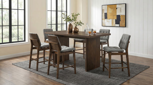 Decker 7-piece 70-inch Counter Height Dining Set Grey and Walnut - 193958WAL-S7E