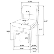 Decker 7-piece 82-inch Rectangular Dining Set Black - 193951BLK-S7C