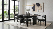 Decker 7-piece 82-inch Rectangular Dining Set Black - 193951BLK-S7C