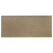 Decker 7-piece 82-inch Rectangular Dining Set Black and Natural Oak - 193951NAT-S7C
