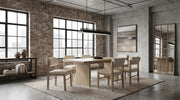 Decker 7-piece 82-inch Rectangular Dining Set Cream and Natural Oak - 193951NAT-S7B