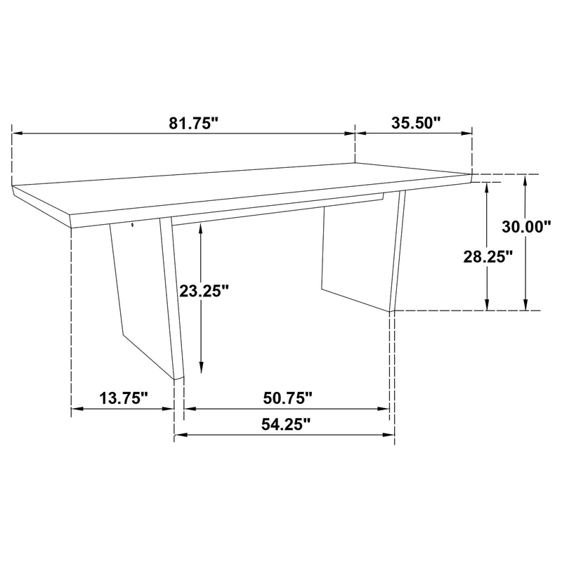 Decker 7-piece 82-inch Rectangular Dining Set Cream and Natural Oak - 193951NAT-S7D
