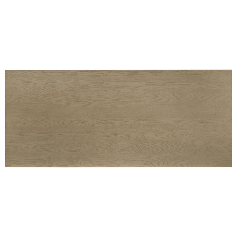 Decker 7-piece 82-inch Rectangular Dining Set Grey and Natural Oak - 193951NAT-S7E