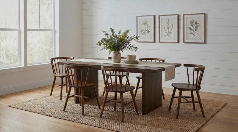 Decker 7-piece 82-inch Rectangular Dining Set Walnut - 193951WAL-S7F