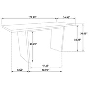 Decker 70-inch Rectangular Wood Counter Height Dining Table Natural Oak - 193958NAT