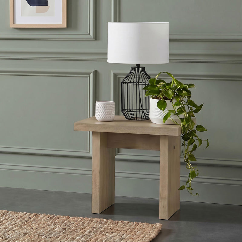 Decker Square Occasional Side End Table Natural Oak - 706467