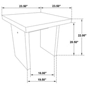Decker Square Occasional Side End Table Walnut - 706487