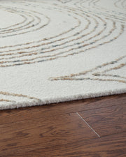 Deenbury Ivory/Green/Brown 5' x 7' Area Rug - R407862