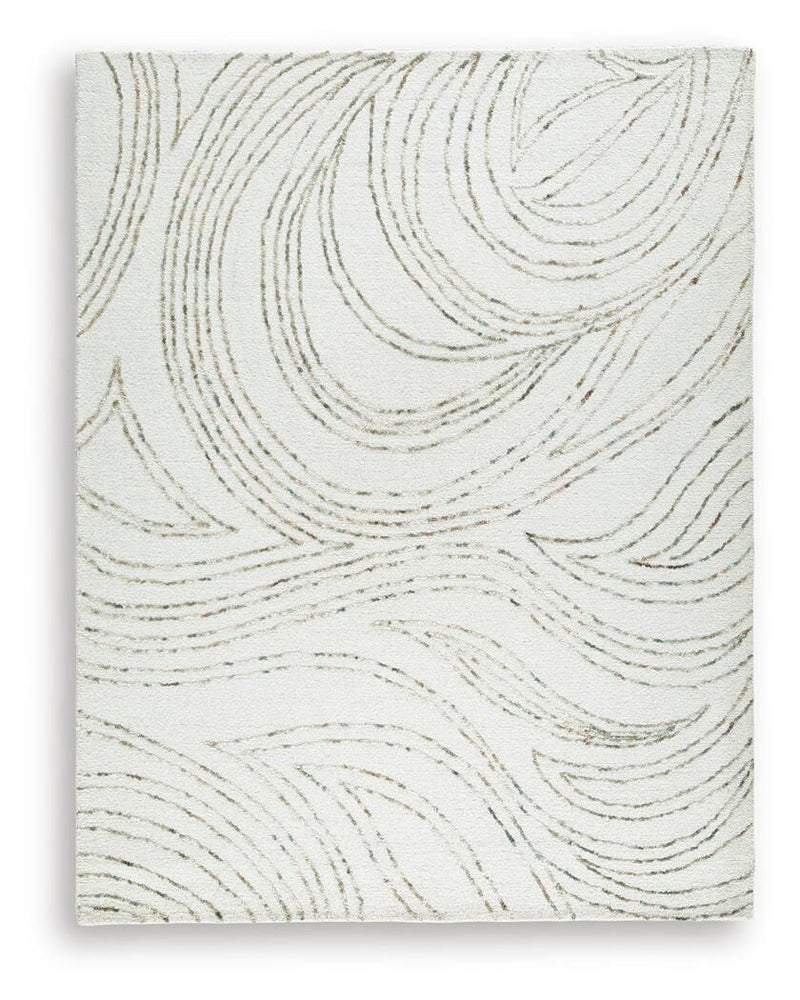 Deenbury Ivory/Green/Brown 7'8" x 10' Area Rug - R407861