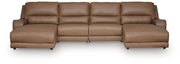 DeepWakes Caramel 4-Piece Power Reclining Sectional with Chaise - PCU62606S11