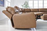 DeepWakes Caramel 6-Piece Power Reclining Sectional - PCU62606S10