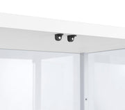 Delphinium 4-Shelf Clear Glass Curio Display Cabinet White - 950170WHT
