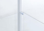 Delphinium 4-Shelf Clear Glass Curio Display Cabinet White - 950170WHT