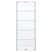 Delphinium 4-Shelf Clear Glass Curio Display Cabinet White - 950170WHT