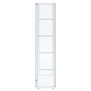 Delphinium 4-Shelf Clear Glass Curio Display Cabinet White - 950170WHT