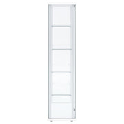 Delphinium 4-Shelf Clear Glass Curio Display Cabinet White - 950170WHT