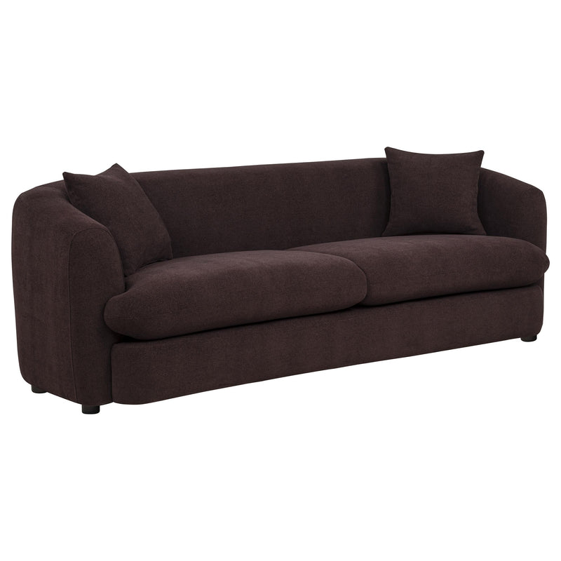 Delroy 2-Piece Stationary Sofa Set Aubergine Polyester Upholstery - 511261-S2