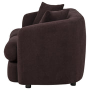 Delroy 2-Seat Stationary Loveseat Aubergine Polyester Upholstery - 511262