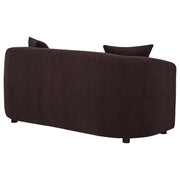 Delroy 2-Seat Stationary Loveseat Aubergine Polyester Upholstery - 511262