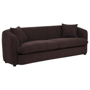 Delroy 3-Piece Stationary Sofa Set Aubergine Polyester Upholstery - 511261-S3