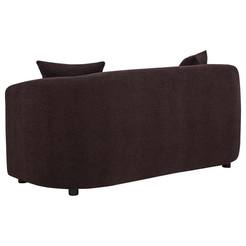 Delroy 3-Piece Stationary Sofa Set Aubergine Polyester Upholstery - 511261-S3