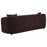 Delroy 3-Seat Stationary Sofa Aubergine Polyester Upholstery - 511261