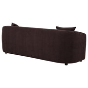 Delroy 3-Seat Stationary Sofa Aubergine Polyester Upholstery - 511261