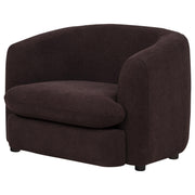 Delroy Stationary Accent Chair Aubergine Polyester Upholstery - 511263