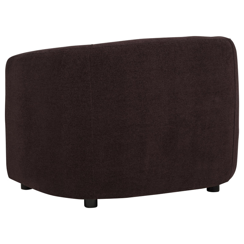 Delroy Stationary Accent Chair Aubergine Polyester Upholstery - 511263