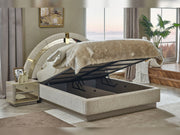 Delux Bedroom (Queen Frame With Headboard & Dresser With Mirror & Ottoman & 2 Nightstand) - 200-MAX-DEL-150-QB-SET