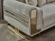 Delux Convertible Loveseat Cream in Cream - 101-DEL-DEL01-3