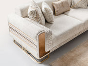 Delux Convertible Loveseat Cream in Cream - 101-DEL-DEL01-3