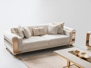 Delux Convertible Loveseat Cream in Cream - 101-DEL-DEL01-3