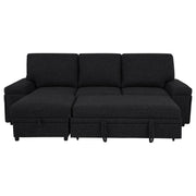 Demko Sleeper Sectional Sofa with Speaker and Storage Chaise Black - 500357