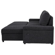 Demko Sleeper Sectional Sofa with Speaker and Storage Chaise Black - 500357