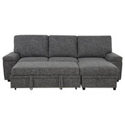 Demko Sleeper Sectional Sofa with Speaker and Storage Chaise Granite - 500355