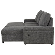 Demko Sleeper Sectional Sofa with Speaker and Storage Chaise Granite - 500355