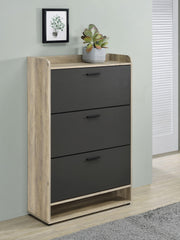 Denia 3-tier Engineered Wood Shoe Cabinet Grey - 950404