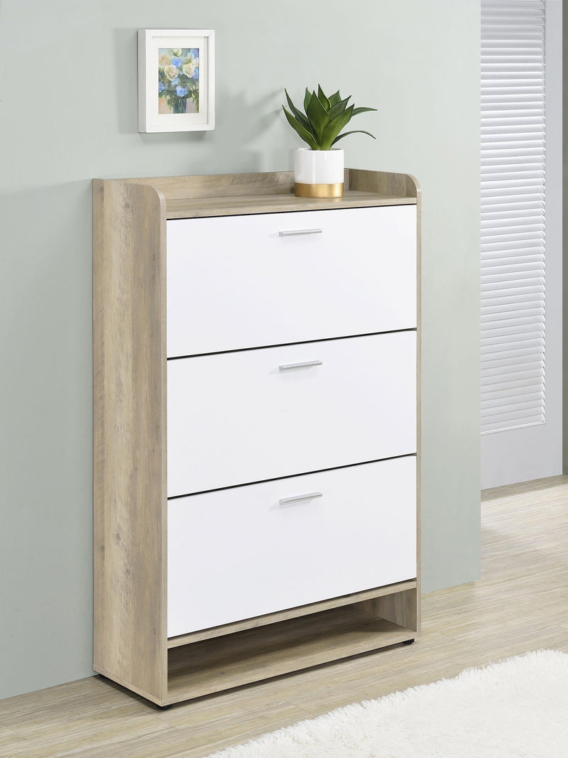 Denia 3-tier Engineered Wood Shoe Cabinet White - 950403