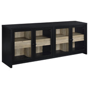 Denison 3-piece Entertainment Center 79-inch TV Stand Black - 720223-SET