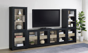 Denison 67-inch 2-door Media Tower Storage Cabinet Black - 720224
