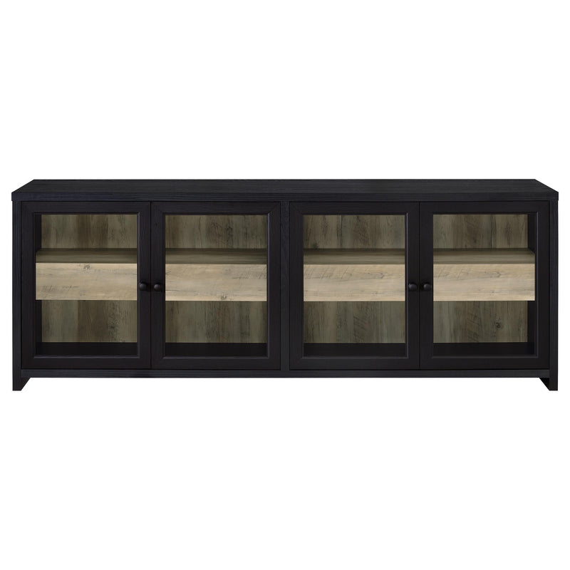 Denison 79-inch 4-door TV Stand Media Console Black - 720223