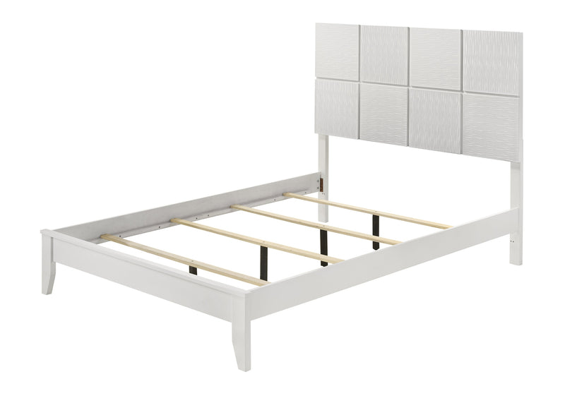 Denker White King Panel Bed - DMV FurnitureKing Bed
