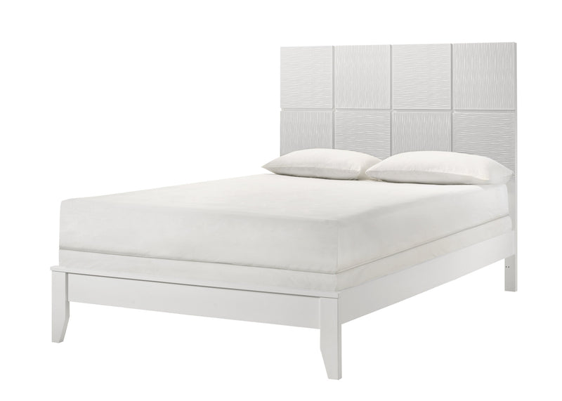 Denker White King Panel Bed - DMV FurnitureKing Bed