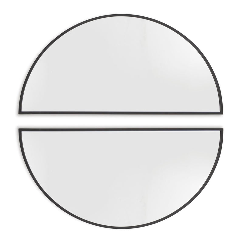 Denlow 2-Piece Wall Mirror in Black - PKG022071