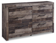 Derekson Full Panel Bed with 2 Storage Drawers with Dresser in Multi Gray from Ashley - DMV Furniture