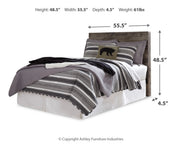 Derekson Full Panel Headboard Bed with Mirrored Dresser in Multi Gray - PKG003333