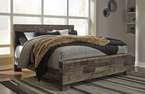 Derekson Gray King Panel Bed | B200 - DMV Furniture